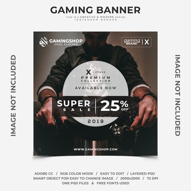 Gamer fashion discount instagram banner