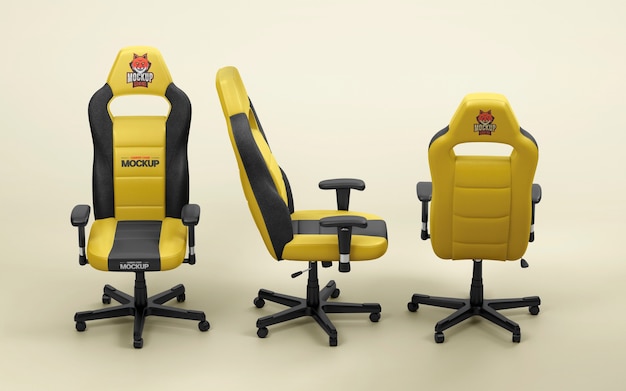 PSD gamer's chair mock-up design