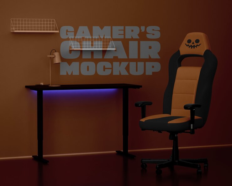 PSD gamer's chair mockup