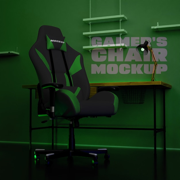 PSD gamer's chair mockup