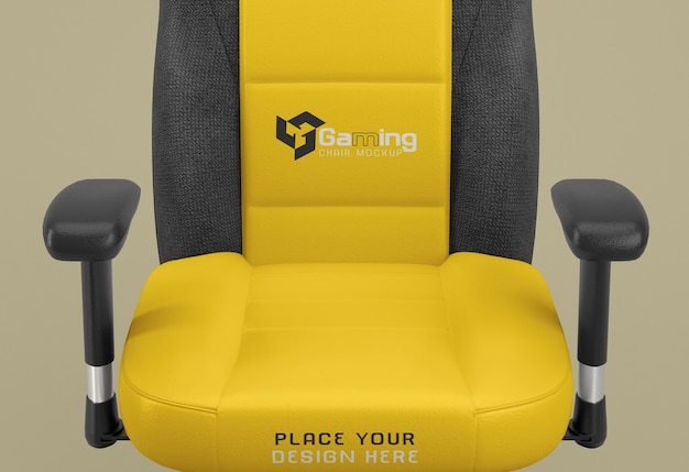 PSD gamer's stoel mockup ontwerp