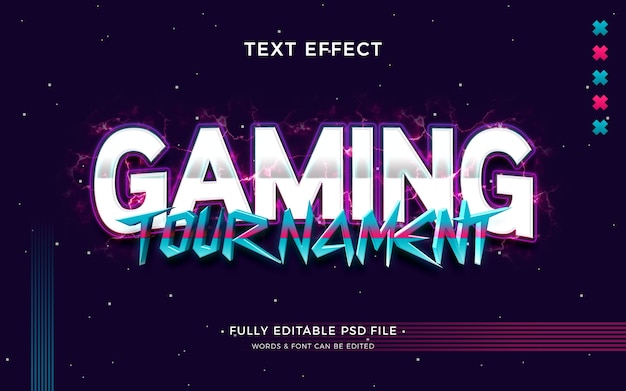 PSD gamer  text effect