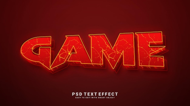 PSD gamer text effect