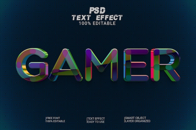 PSD gamer text style