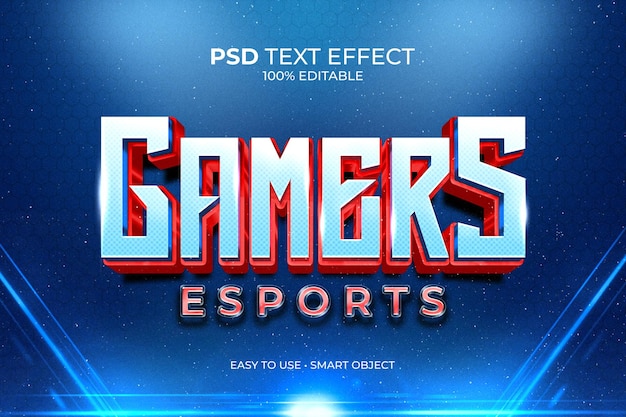 PSD gamers esport text effect