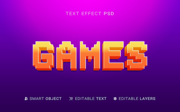 PSD gioco effetto testo design