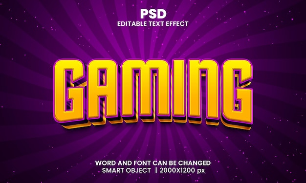 Gaming 3d editable Photoshop text effect Style with background