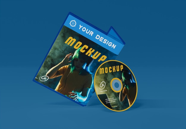 Игровая абстрактная упаковка и макет cd