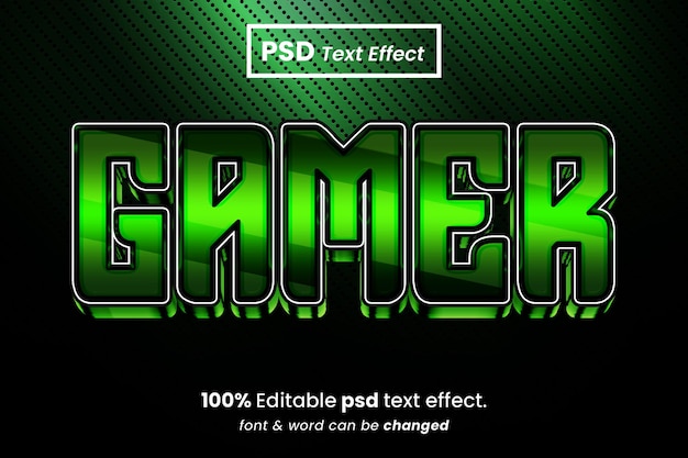 PSD gaming bewerkbaar 3d-teksteffect