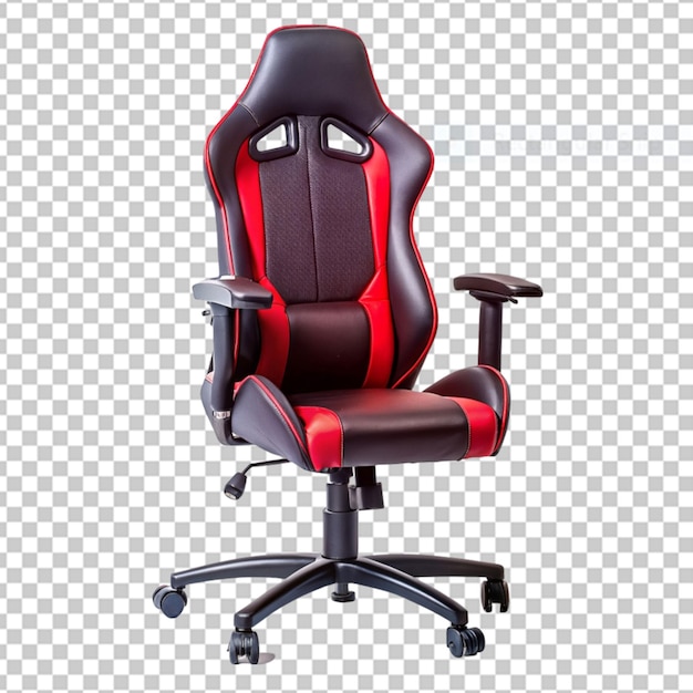 PSD gaming chair isolated on transparent background