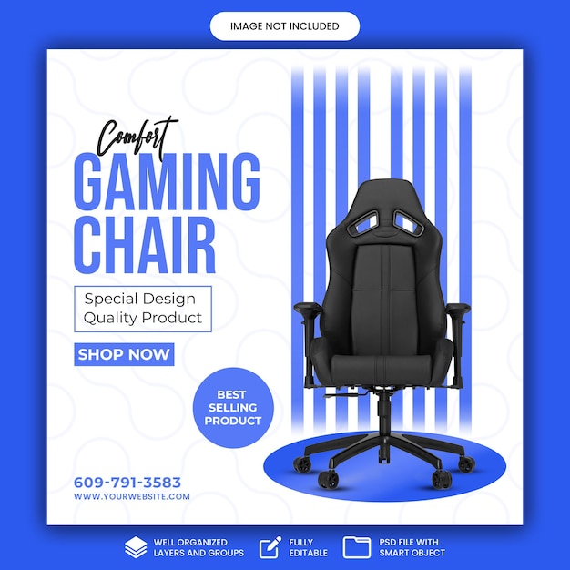 Gaming Chair Social media post template