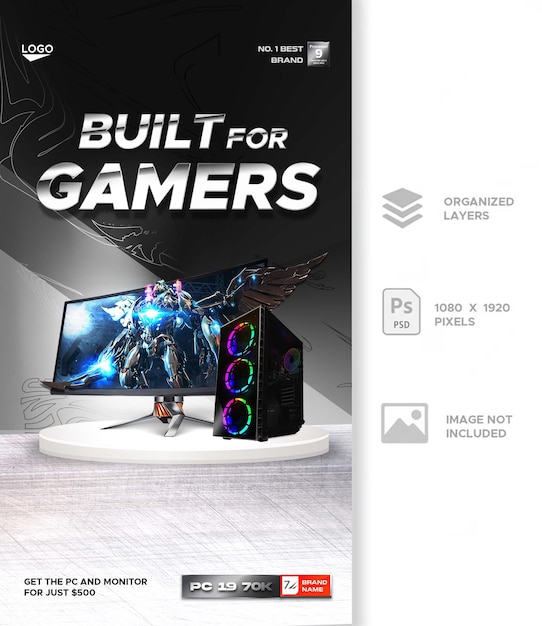 Gaming computer product sale advertisement social media story
