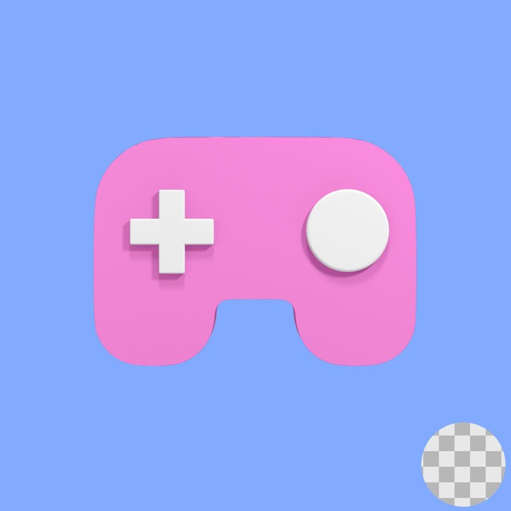 PSD gaming console 3d icon rendered image