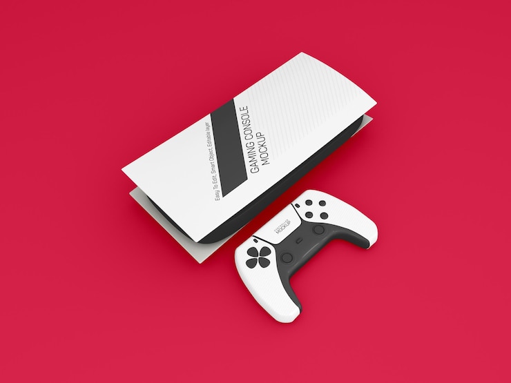 PSD gaming console mockup