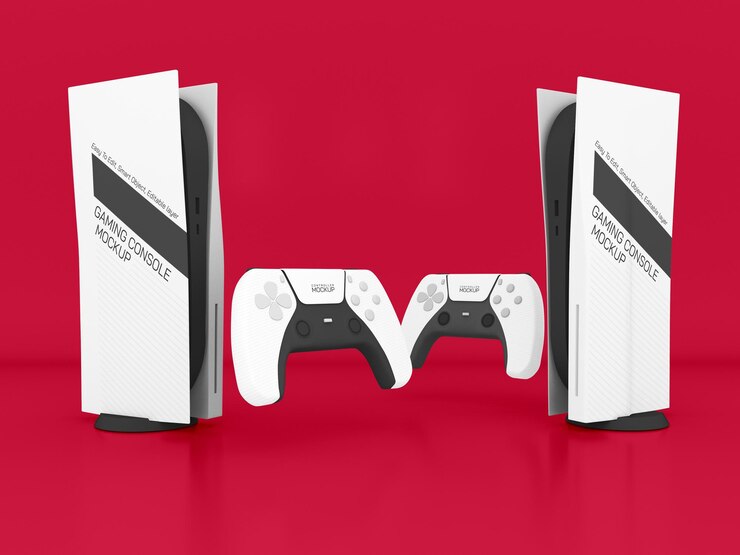 PSD gaming console mockup
