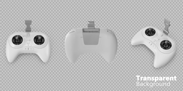 PSD gaming console on transparent background