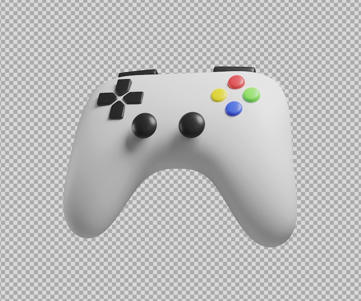 PSD gaming controller 3d illustration