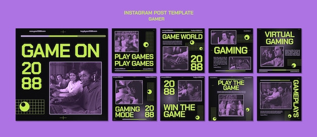 PSD gaming event instagram posts collection