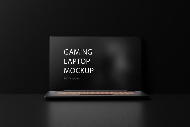 PSD gaming laptop mockup