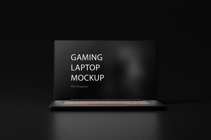 PSD gaming laptop mockup