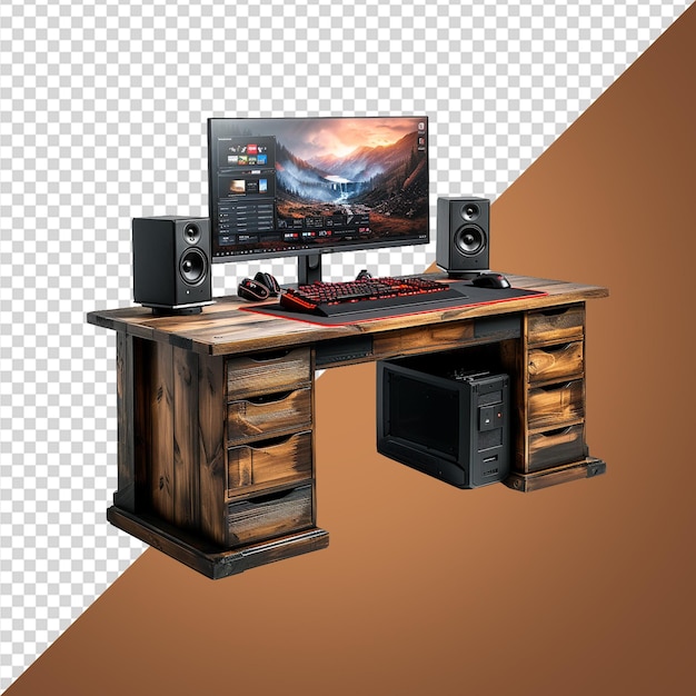 PSD gaming monitor dark png