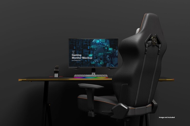 PSD gaming monitor mockup