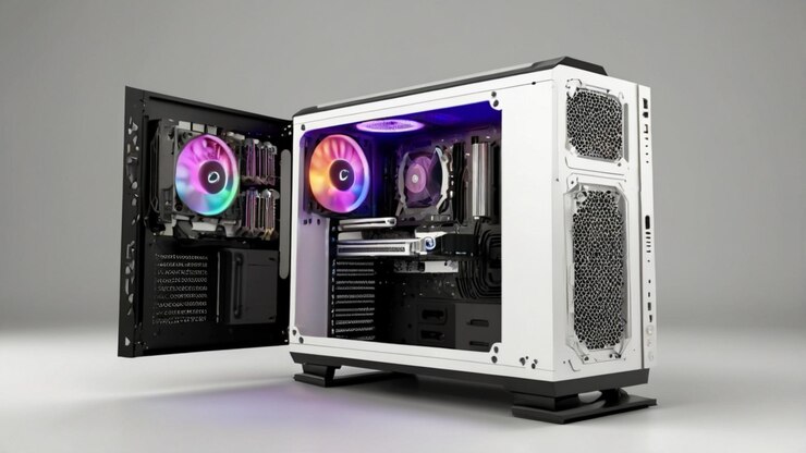 PSD gaming pc with transparent background