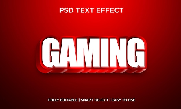 PSD gaming rood wit teksteffect