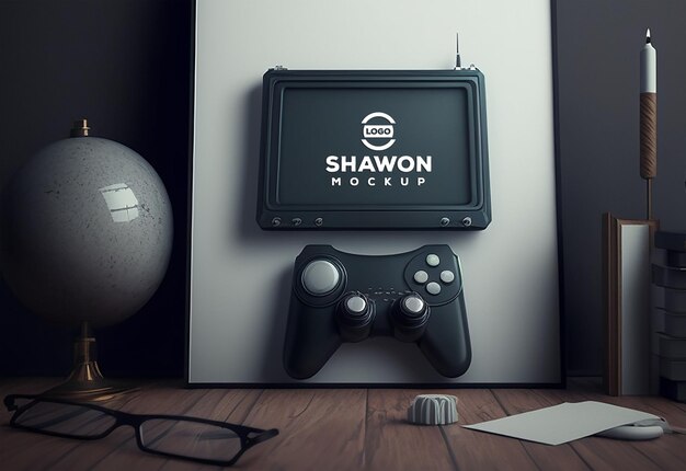 PSD gaming tablet mockup