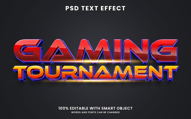 Gaming toernooi 3d-teksteffect