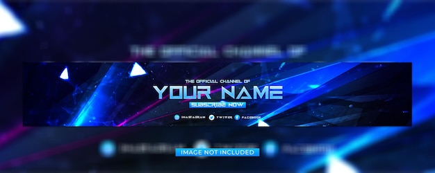 Photoshop Gaming Banner/Channel Art Template (.psd download