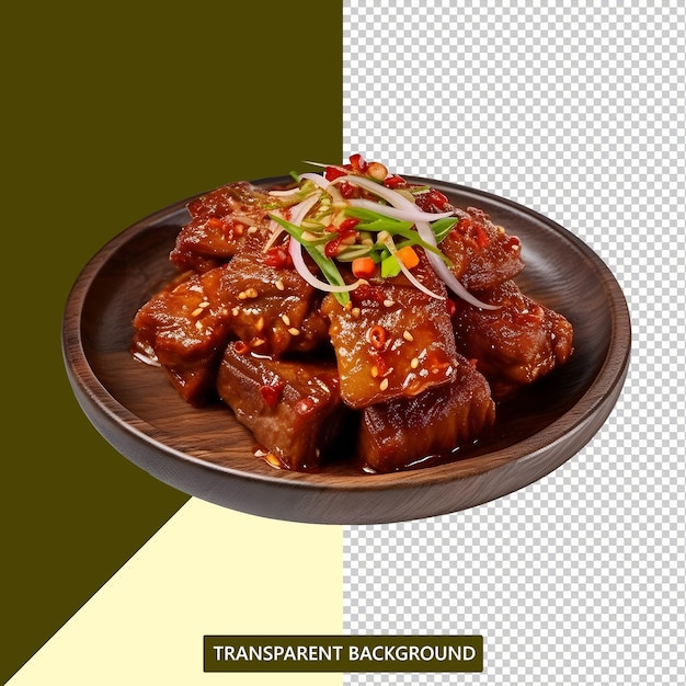 PSD カムジャタン韓国料理または豚の背骨シチュー透明食品png