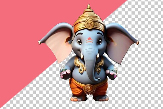 Ganesh elephant 3d cartoon character