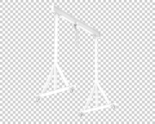 PSD 透明な背景の 3 d レンダリング図に分離されたガントリー クレーン