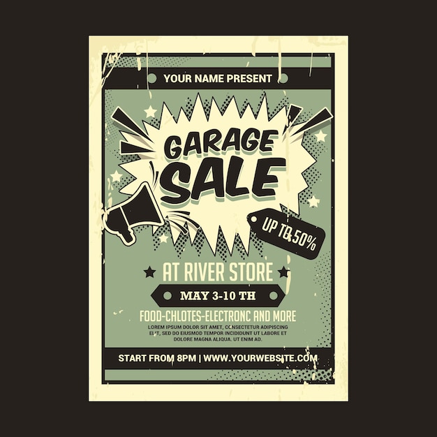 PSD garage sale flyer