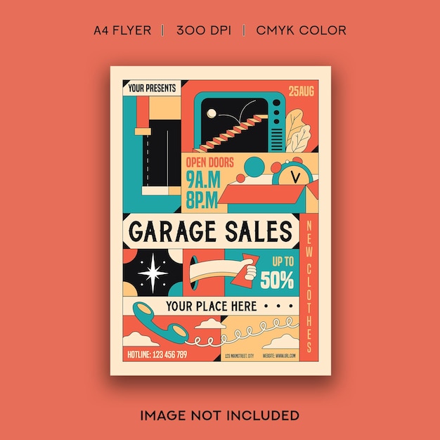 PSD garage sale flyer