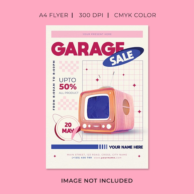 PSD garage sale flyer