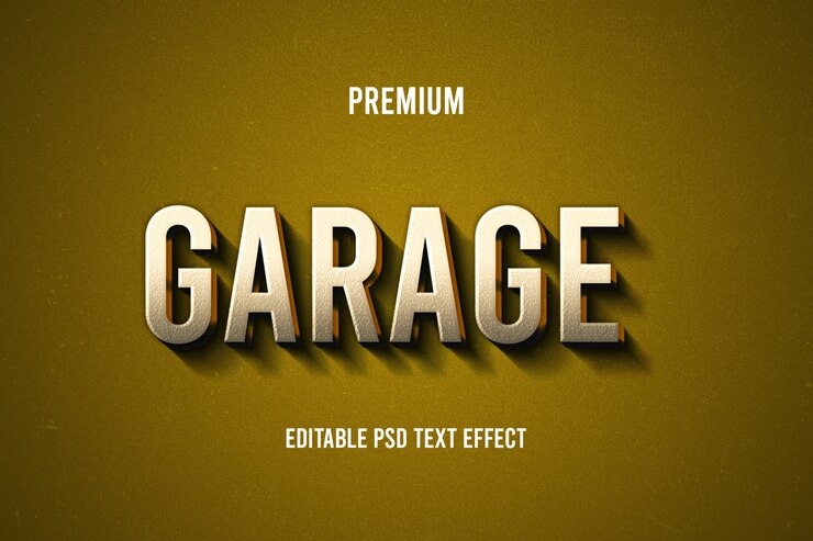 PSD garage text effect