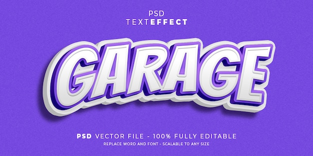 Garagetekst en lettertype-effect