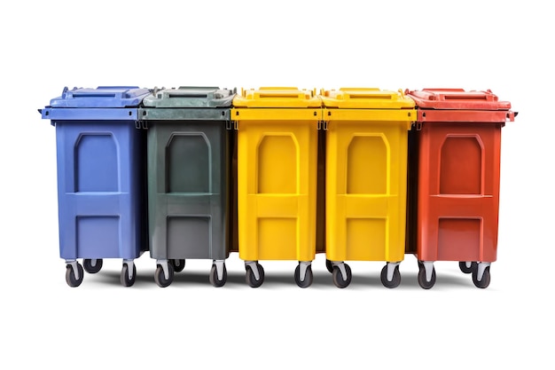 Garbage bin or container isolated on white background separate waste collection ecology container for collecting garbage