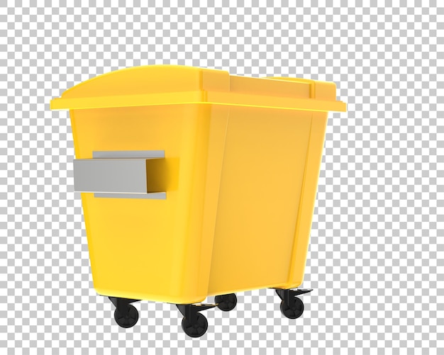 Garbage bin isolated on transparent background 3d rendering illustration