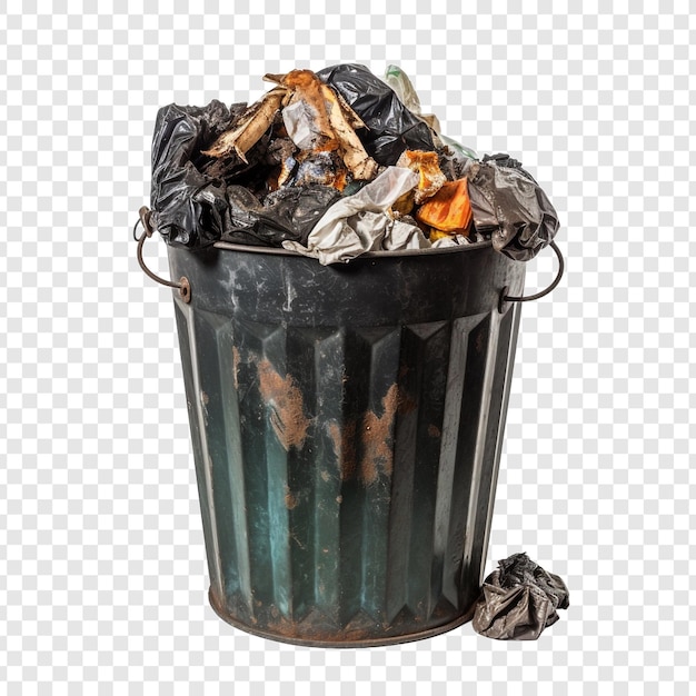 PSD garbage isolated on transparent background