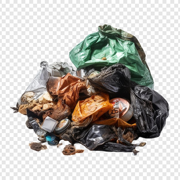 PSD garbage isolated on transparent background