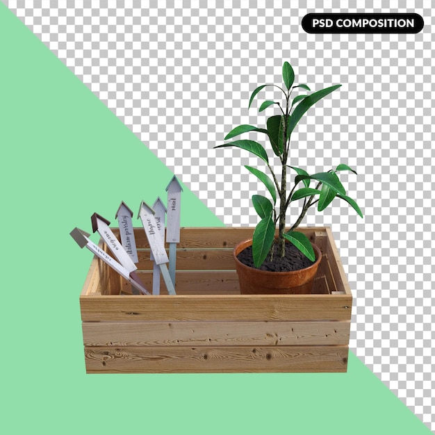 Garden asset  elements isolated premium psd