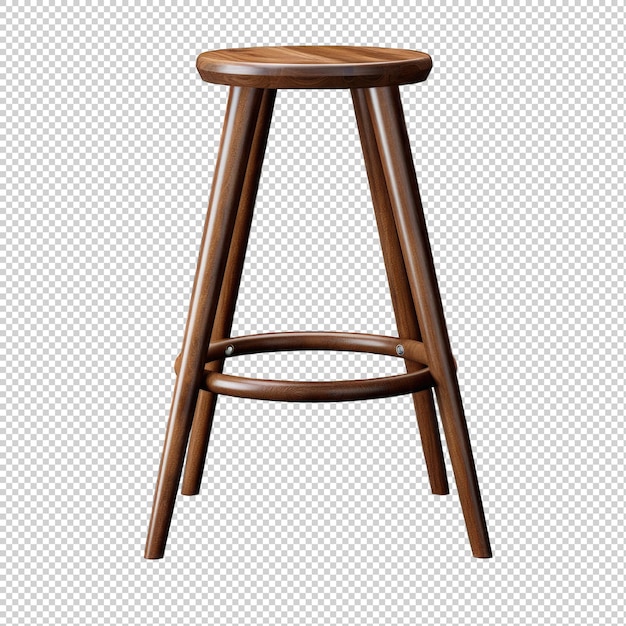 PSD garden bar stool isolated on transparent background generative ai