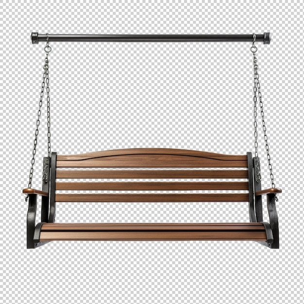 PSD garden bench swing isolated on transparent background generative ai