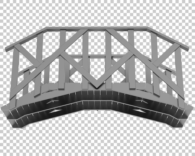 garden bridge isolated on transparent background 3d rendering illustration