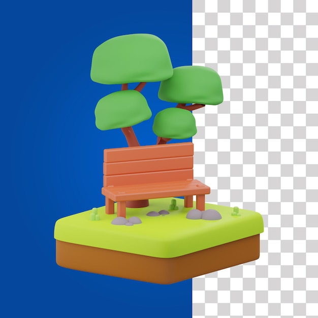 Garden chair 3d icon