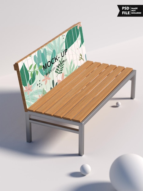 garden chair poster mockup