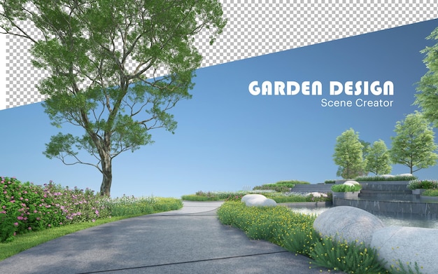 PSD design del giardino